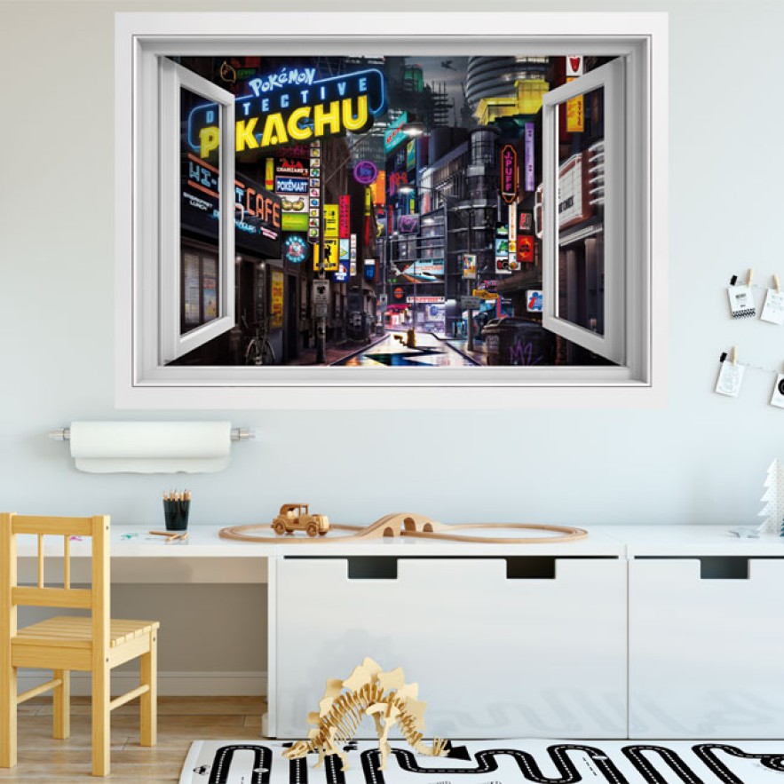 Ventana 3d pokémon detective pikachu